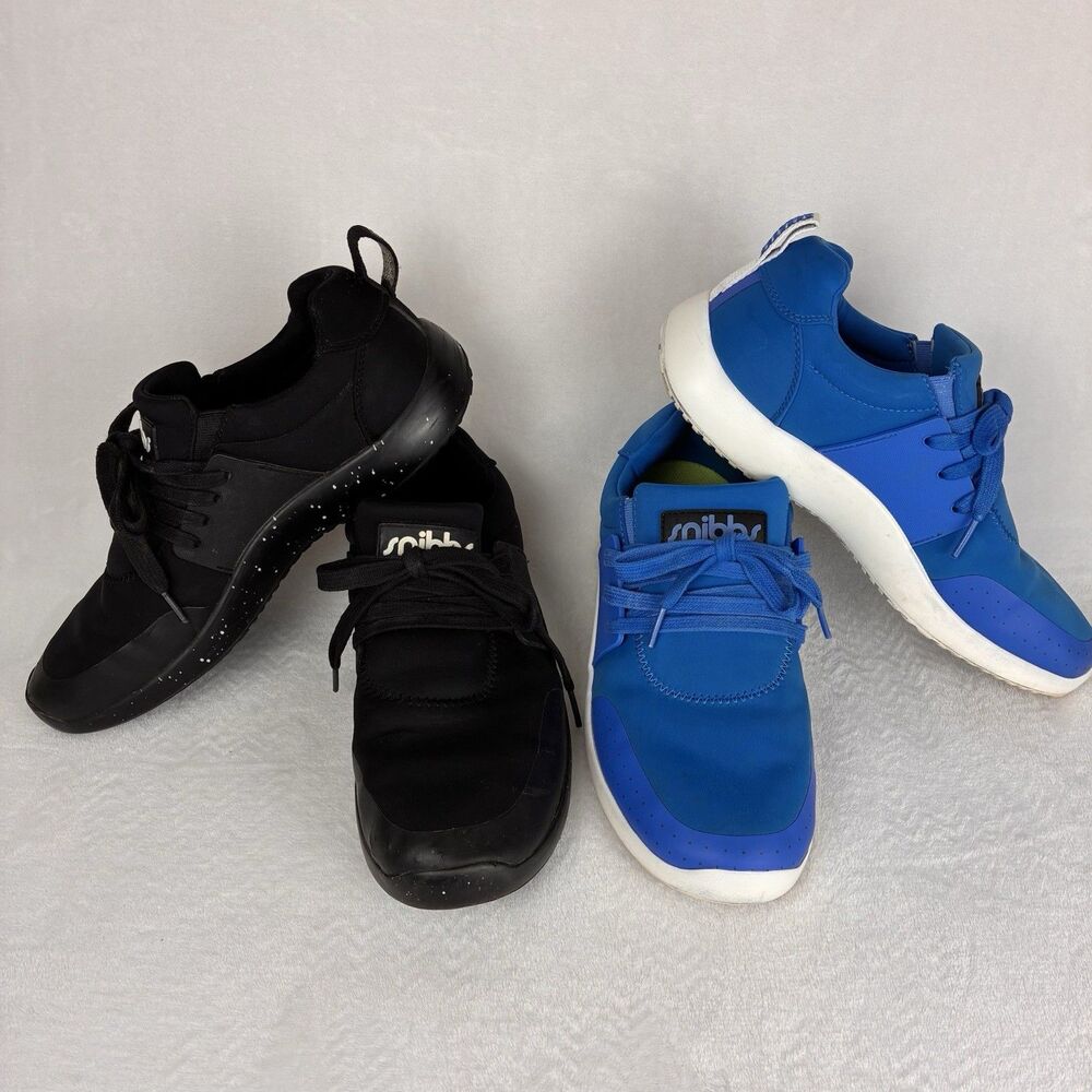 Snibbs Spaceclouds Shoes Women’s Size 10 Blue & Black Comfort (Lot Of 2) No Slip